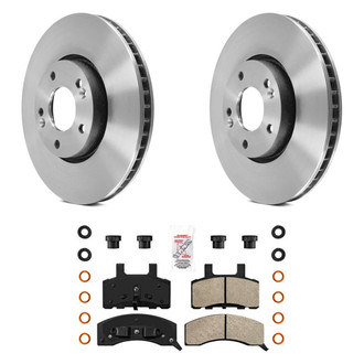 AmeriBRAKES® - AmeriPLATINUM™ Front Brake Kit with Semi-Metallic Pads