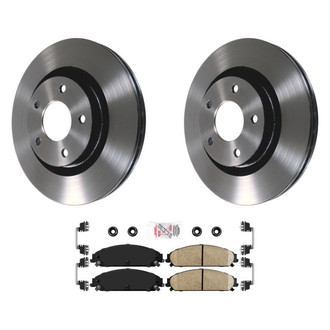 AmeriBRAKES® - AmeriPLATINUM™ Front Brake Kit with Semi-Metallic Pads