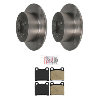 AmeriBRAKES® - AmeriPRO™ Plain Rear Brake Kit with Semi-Metallic Pads
