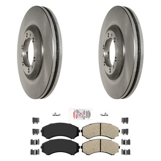 AmeriBRAKES® - AmeriPRO™ Plain Front Brake Kit with Semi-Metallic Pads
