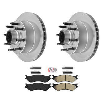 AmeriBRAKES® - AmeriPRO™ Plain Front Brake Kit with Semi-Metallic Pads