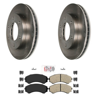 AmeriBRAKES® - AmeriPRO™ Plain Front Brake Kit with Semi-Metallic Pads