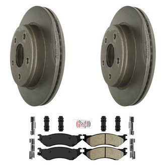 AmeriBRAKES® - AmeriPLATINUM™ Front Brake Kit with Semi-Metallic Pads