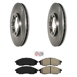 AmeriBRAKES® - AmeriPRO™ Plain Front Brake Kit with Semi-Metallic Pads