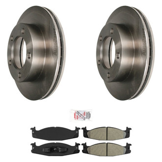AmeriBRAKES® - AmeriPRO™ Plain Front Brake Kit with Semi-Metallic Pads