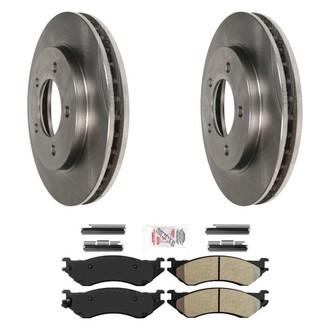 AmeriBRAKES® - AmeriPRO™ Plain Front Brake Kit with Semi-Metallic Pads
