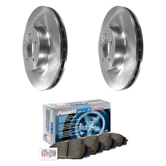 AmeriBRAKES® - AmeriPRO™ Plain Front Brake Kit with Ceramic Pads