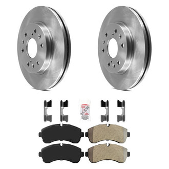 AmeriBRAKES® - AmeriPRO™ Plain Front Brake Kit with Semi-Metallic Pads