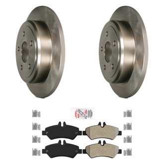 AmeriBRAKES® - AmeriPRO™ Plain Rear Brake Kit with Semi-Metallic Pads