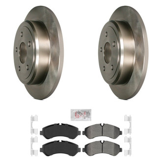 AmeriBRAKES® - AmeriPRO™ Plain Rear Brake Kit with Semi-Metallic Pads