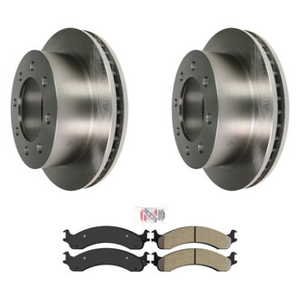 AmeriBRAKES® - AmeriPRO™ Plain Front Brake Kit with Semi-Metallic Pads