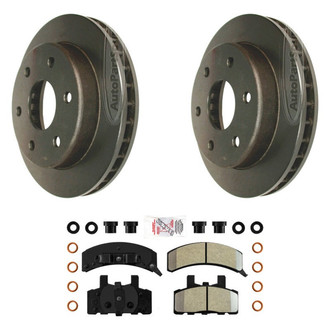 AmeriBRAKES® - AmeriPLATINUM™ Front Brake Kit with Semi-Metallic Pads