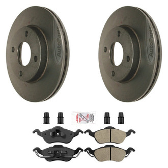 AmeriBRAKES® - AmeriPLATINUM™ Front Brake Kit with Semi-Metallic Pads