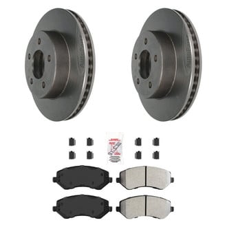AmeriBRAKES® - AmeriPLATINUM™ Front Brake Kit with Semi-Metallic Pads