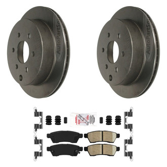 AmeriBRAKES® - AmeriPLATINUM™ Rear Brake Kit with Ceramic Pads