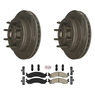 AmeriBRAKES® - AmeriPLATINUM™ Front Brake Kit with Semi-Metallic Pads