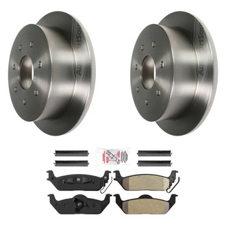AmeriBRAKES® - AmeriPRO™ Plain Rear Brake Kit with Semi-Metallic Pads