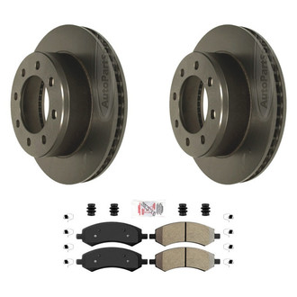 AmeriBRAKES® - AmeriPLATINUM™ Front Brake Kit with Semi-Metallic Pads