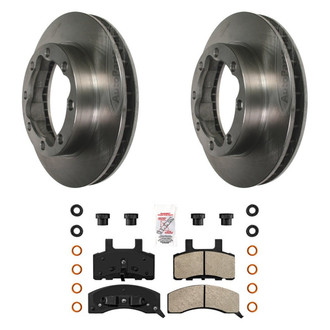 AmeriBRAKES® - AmeriPRO™ Plain Front Brake Kit with Semi-Metallic Pads