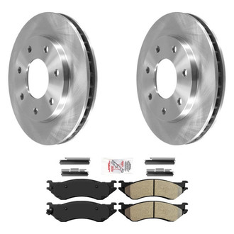 AmeriBRAKES® - AmeriPRO™ Plain Front Brake Kit with Semi-Metallic Pads