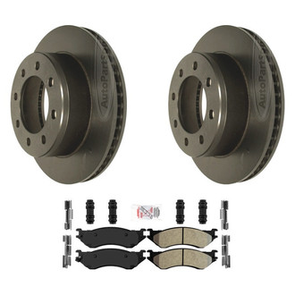AmeriBRAKES® - AmeriPLATINUM™ Front Brake Kit with Semi-Metallic Pads