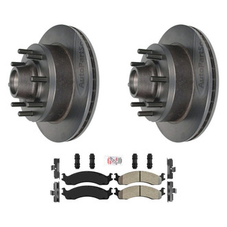 AmeriBRAKES® - AmeriPLATINUM™ Front Brake Kit with Semi-Metallic Pads