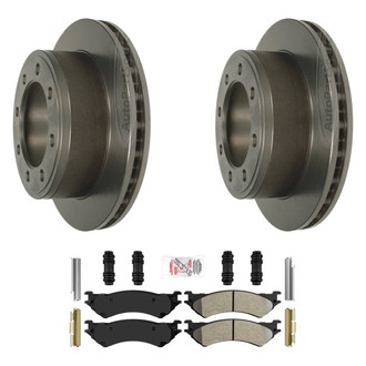 AmeriBRAKES® - AmeriPLATINUM™ Rear Brake Kit with Semi-Metallic Pads