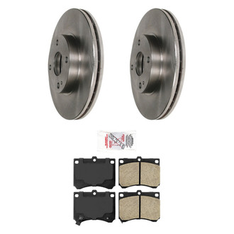 AmeriBRAKES® - AmeriPRO™ Plain Front Brake Kit with Semi-Metallic Pads