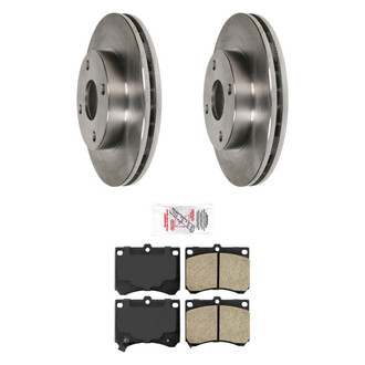 AmeriBRAKES® - AmeriPRO™ Plain Front Brake Kit with Semi-Metallic Pads