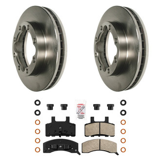 AmeriBRAKES® - AmeriPRO™ Plain Front Brake Kit with Semi-Metallic Pads