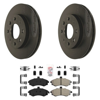 AmeriBRAKES® - AmeriPLATINUM™ Front Brake Kit with Semi-Metallic Pads