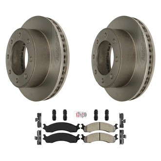 AmeriBRAKES® - AmeriPLATINUM™ Front Brake Kit with Semi-Metallic Pads