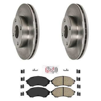 AmeriBRAKES® - AmeriPRO™ Plain Front Brake Kit with Semi-Metallic Pads