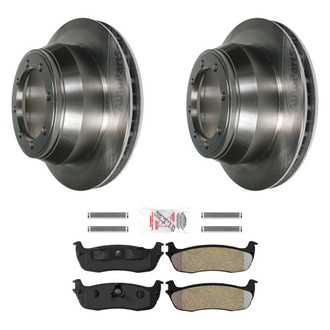 AmeriBRAKES® - AmeriPRO™ Plain Rear Brake Kit with Semi-Metallic Pads