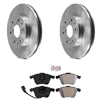 AmeriBRAKES® - AmeriPRO™ Plain Front Brake Kit with Semi-Metallic Pads