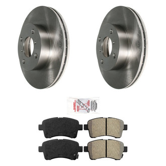 AmeriBRAKES® - AmeriPRO™ Plain Front Brake Kit with Semi-Metallic Pads