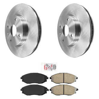 AmeriBRAKES® - AmeriPRO™ Plain Front Brake Kit with Semi-Metallic Pads
