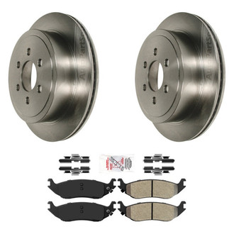 AmeriBRAKES® - AmeriPRO™ Plain Rear Brake Kit with Semi-Metallic Pads