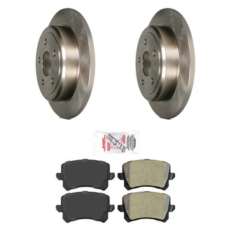 AmeriBRAKES® - AmeriPRO™ Plain Rear Brake Kit with Semi-Metallic Pads