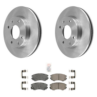 AmeriBRAKES® - AmeriPRO™ Plain Front Brake Kit with Ceramic Pads