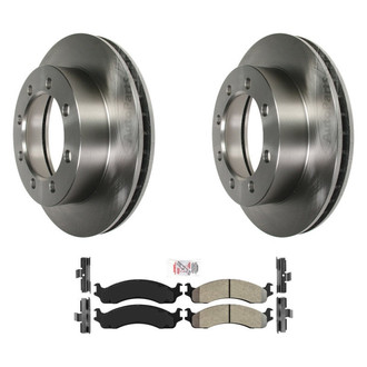 AmeriBRAKES® - AmeriPRO™ Plain Front Brake Kit with Semi-Metallic Pads