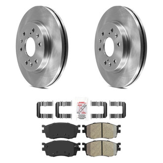 AmeriBRAKES® - AmeriPRO™ Plain Front Brake Kit with Semi-Metallic Pads