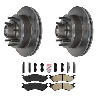 AmeriBRAKES® - AmeriPLATINUM™ Front Brake Kit with Semi-Metallic Pads