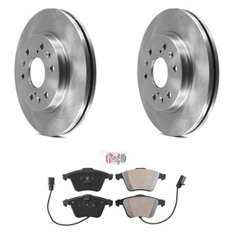 AmeriBRAKES® - AmeriPRO™ Plain Front Brake Kit with Semi-Metallic Pads