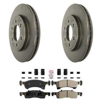 AmeriBRAKES® - AmeriPLATINUM™ Front Brake Kit with Semi-Metallic Pads