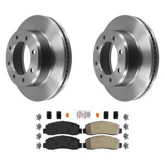 AmeriBRAKES® - AmeriPLATINUM™ Front Brake Kit with Semi-Metallic Pads