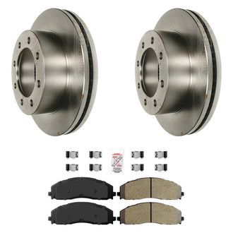 AmeriBRAKES® - AmeriPRO™ Plain Front Brake Kit with Semi-Metallic Pads