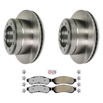 AmeriBRAKES® - AmeriPRO™ Plain Rear Brake Kit with Semi-Metallic Pads