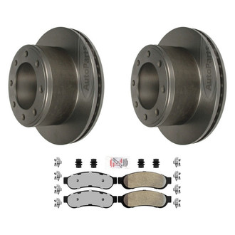 AmeriBRAKES® - AmeriPLATINUM™ Rear Brake Kit with Semi-Metallic Pads