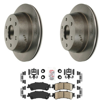 AmeriBRAKES® - AmeriPLATINUM™ Rear Brake Kit with Ceramic Pads